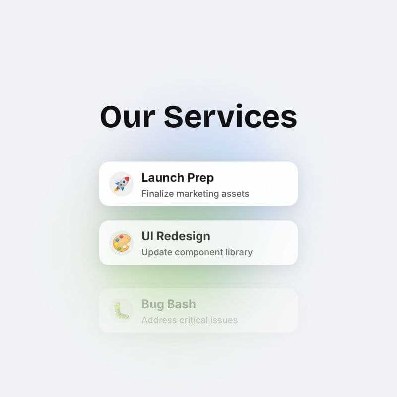Services List Animation