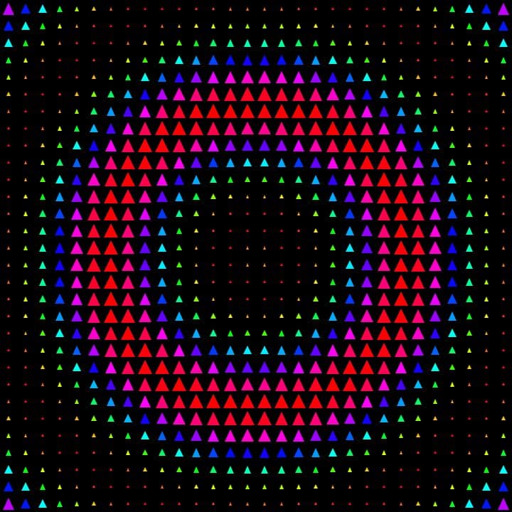 Pulsing circle grid animation