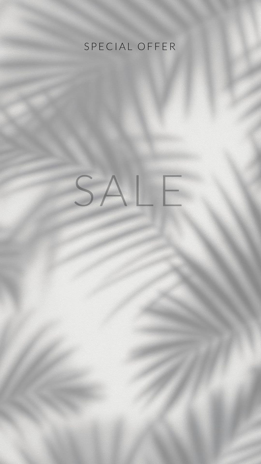 Animated Sale Offer Promo Video with Palm Shadow